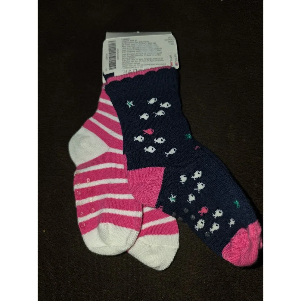Gymboree stripes and anchors whale fish socks sz 12 24 months shoe size 5 6‎ nwt